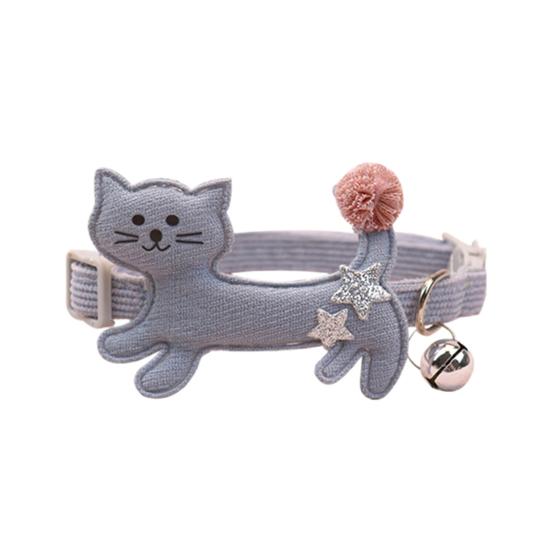 

Ошейник для домашних животных, милые идеальные подарки, вельветовое ожерелье с рисунком котенка, ошейник для домашних животных синий