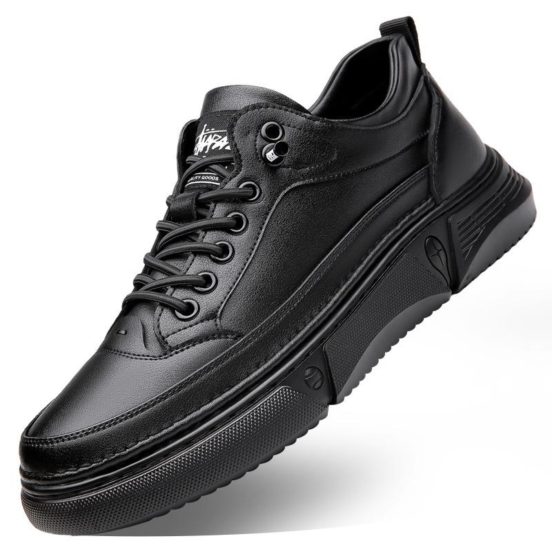 Men's Shoes 2025 Autumn New Soft-soled Casual Shoes Trendy Sports and Leisure Leather Shoes Men's Overboard Shoes