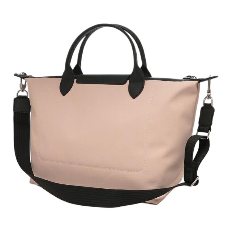 Longchamp Le Pliage Energy Detachable Adjustable Shoulder Strap Recycled Canvas Shoulder Crossbody Tote Bag Medium Women Tote Bag Nude-Pink 1515HSR542
