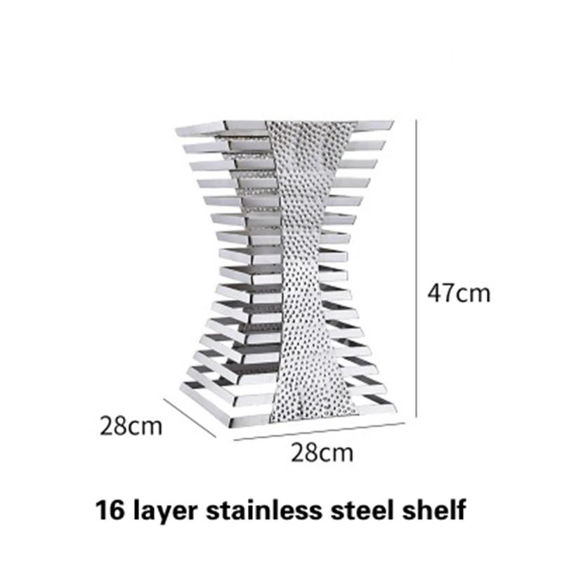 Stainless Steel Display Stand Cafeteria Display Tea Break Dessert Display Wedding Banquet and Cocktail Party Decorations Molds