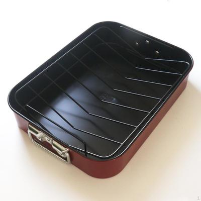 Turkey Roaster Tray Fish Steaming Nonstick Stainless Steel BBQ Roasting Pan for Baking