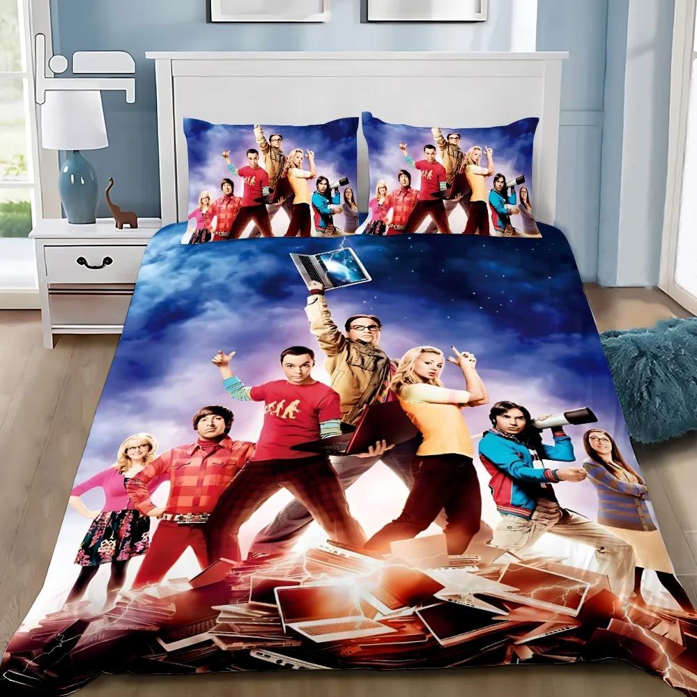 TV TBBT Bedding Set The Big BangS TheoryS Quilt Cover plot characters Printing Pillowcase Bedding Set Children Gift