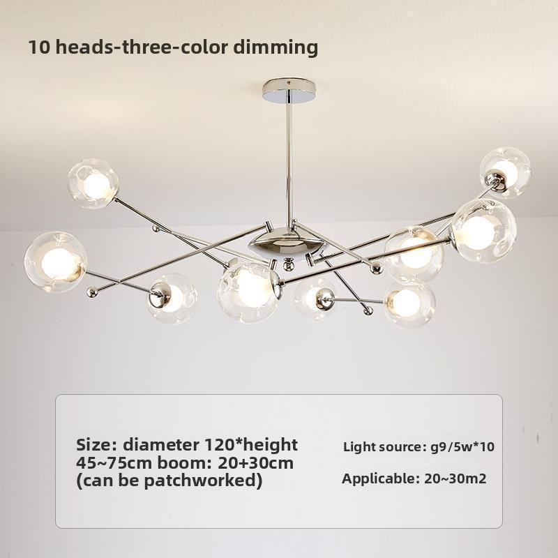 Moderní minimalistický jídelní pokoj ložnice hlavní ložnice kreativní osobnost lustr