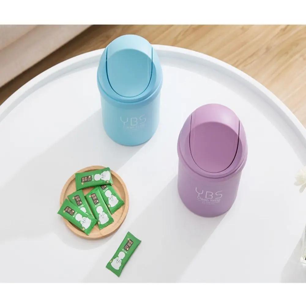 Mini Desktop Trash Can Household Kitchen Desk Covered Trash Can Living Room Debris Storage Cleaning Bucket
