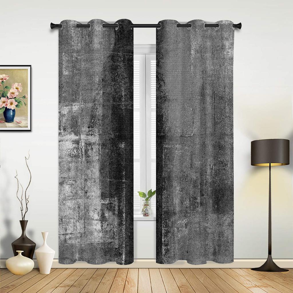 Bandana Paisley Black White Window Curtains Home Decoration Living Room Kid Drapes Cortinas Kitchen Bedroom Made Of Polyester Area Decor