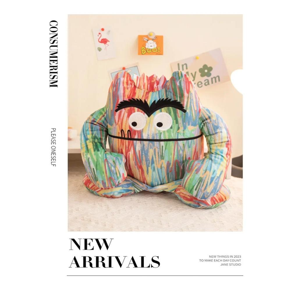 Kawaii Colorful Monster Plush Toy Party Decor Kids Baby Appease Pillow Plush Doll Stuffed Toys for Children Birthday Gifts