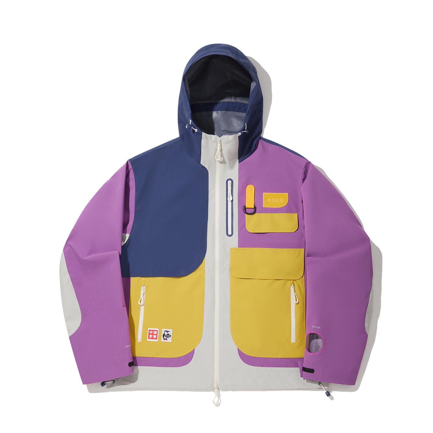 

Li Ning X CHUMS Collaboration Series Sports Casual Minimalist Color Block Loose Zip Jacket Men Jacket Cattelan-Purple AFDV839-1 XL