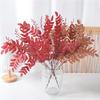 Artificial Pagoda Leaves Realistic Faux Silk Leaf Branches 20" Fake Plants Spray for Wedding Bouquet Table Centerpieces Home Decor