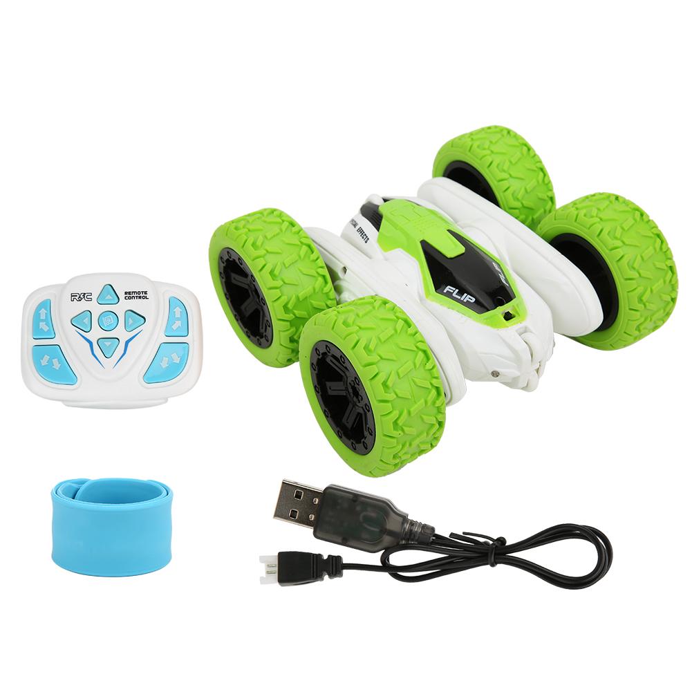 F125 2.4G RC Stunt Car Rotating Wireless Remote Control Car Model Children ToyGreen