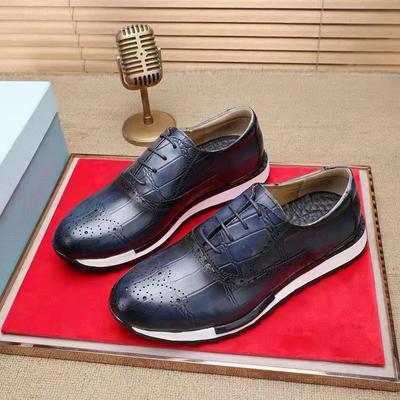 Handgefertigte Herren Leder Brogues Sneaker Top Echtes Leder Schnürschuhe Rutschfest Herren Outdoor Dating Schuhe