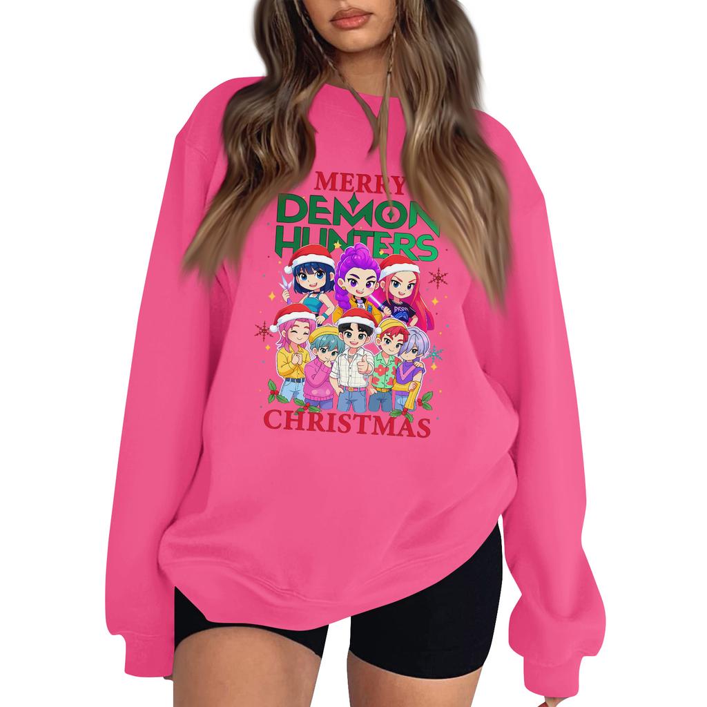Women's Fashion Long-Sleeve Pullover Sweatshirt With Fun Movie-Themed Print