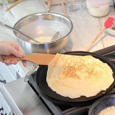 Fabricante de Crepes de Madera Esparcidor de Masa para Tortitas Palo Espátula Herramienta Esparcidora de Tortitas Fabricante de Crepes Herramienta de Cocina para Hornear Gadgets de Cocina