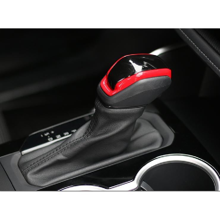 1PCS ABS Red&black Car Gear Shift Knob Cover Trim For Toyota RAV4 -