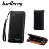 Baellerry Men Fashion Long Wallets Vintage Design Anti RFID Theft Business ID Credit Card Holder Zipper Coin Purse