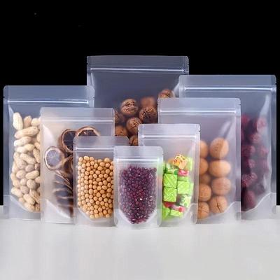 100pcs 0.18mm Self Standing Frost Sealing Bag Fruit Flower Tea Food Packaging Packet Thickened Self Sealing Pulling Bone Pouch