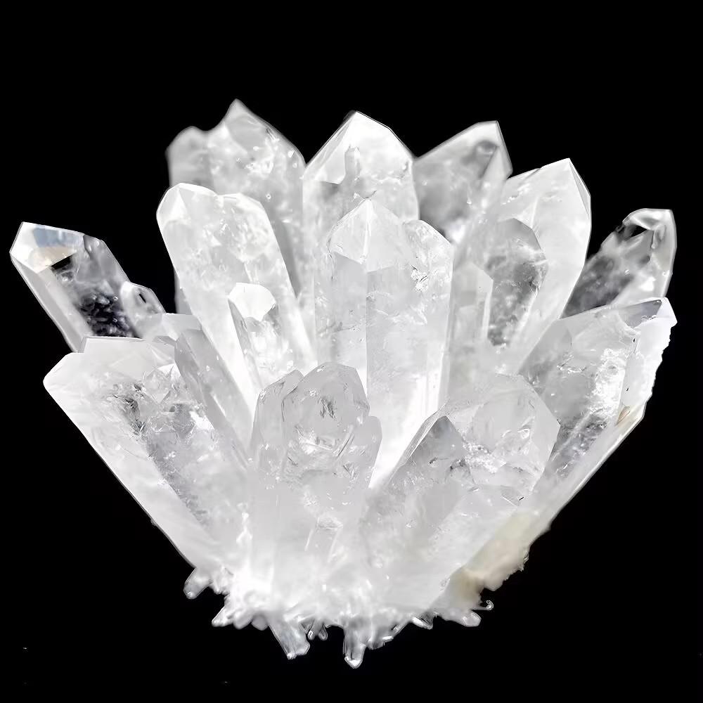 Grappoli di Cristallo Bianco Naturale, Pietre Grezze di Cristallo, Campioni Minerali, Artigianato per Decorazione della Casa, Accessori
