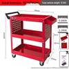 Three-Layer Mobile Tool Cart with Storage Shelves