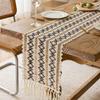 Zhinianhua Cotton Linen Tassel Table Runner