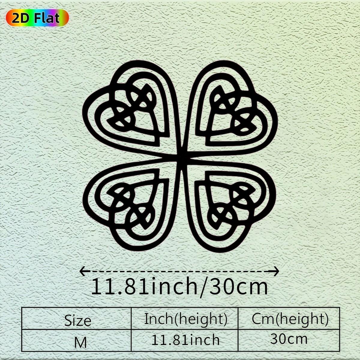 Metal Wall Art Four Leaf Clover Irish Iron Sculpture Lucky Gift Home Decor разноцветный