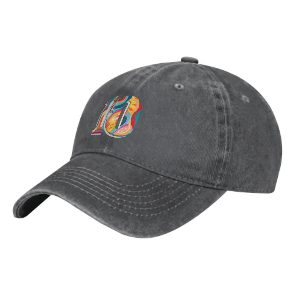 Farbige Nummer 10 Mode Klassische Baumwolle Trucker-Kappe Sommer Papa Cowboy-Kappe Outdoor Freizeit Basketballkappen