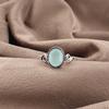 Aqua Chalcedony Ring, 925 Solid Sterling Silver Jewelry, Gemstone Ring, Gift For Her Handmade Dainty Jewelry