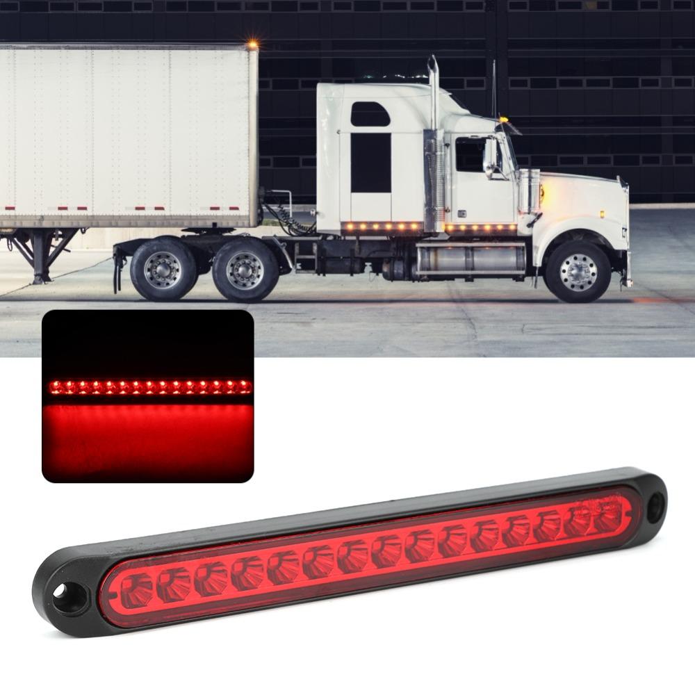 Red Lens Trailer Tail Light 15 LEDs Rear Truck Light Durable High Brake Lamp  for Trucks