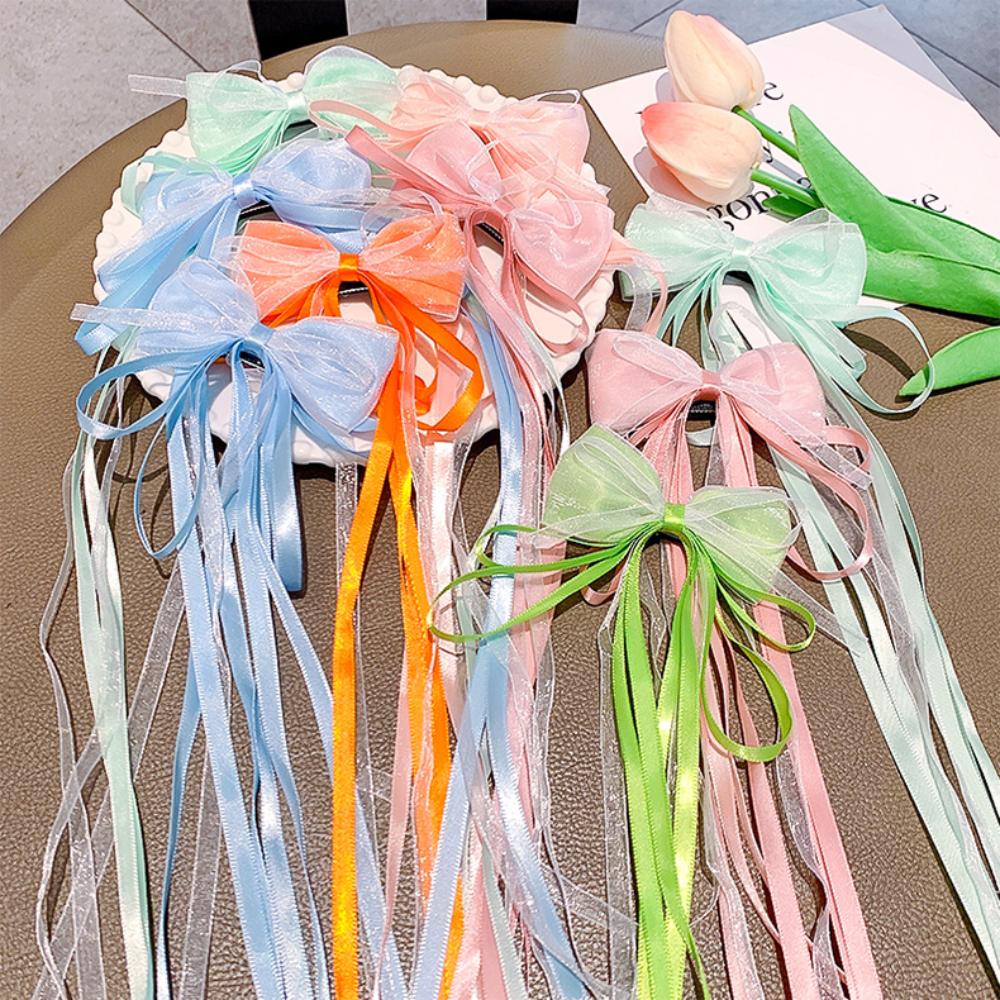 Girls Hairpins Bow Strap Hairpin Long Duck Beak Clip New Barrettes  Kids