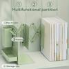 Um Conjunto de Estantes Retráteis Robustas e Versáteis com Ganchos Porta-Canetas e Caixas de Armazenamento, Estantes de Mesa Dobráveis que Economizam Espaço, Divisórias Espessas