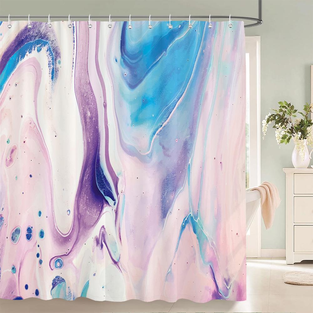 Marble Ripple Shower Curtain Abstract Striped Waterproof Bath Curtain For Bathroom Home Decor Polyester Fabric Bathroom Curtain
