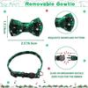 4 Pack Christmas Cat Collar, Breakaway Collar with Bell and Cat Bow Tie, Removable & Adjustable