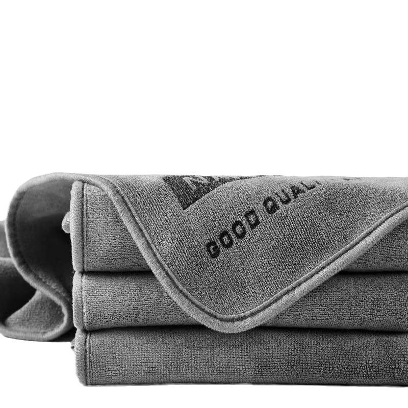Premium Gray Microfiber Car Wash Towel - Lint-Free, Interior Cleaner