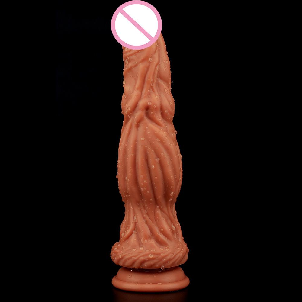 Nový dvojvrstvový dildo z tekutého silikónu pre ženy, Masturbátor, Produkt pre dospelých, Simulácia veľkého penisu