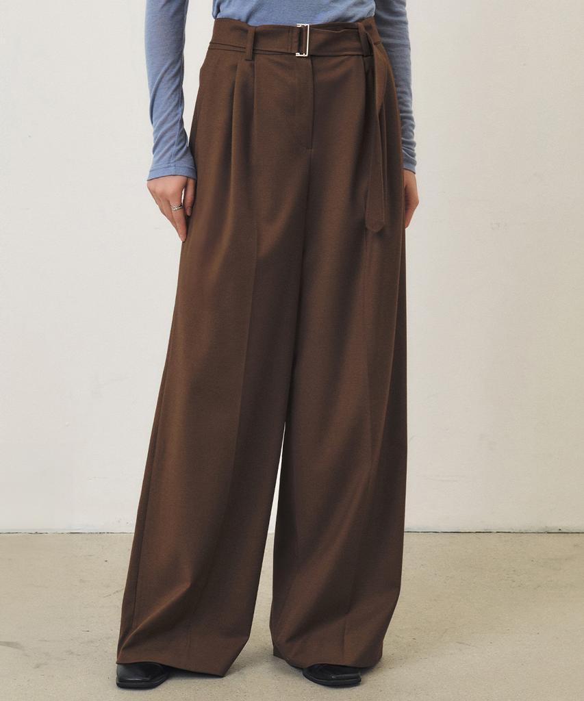 ARTID Belted Wide Slacks_Brown