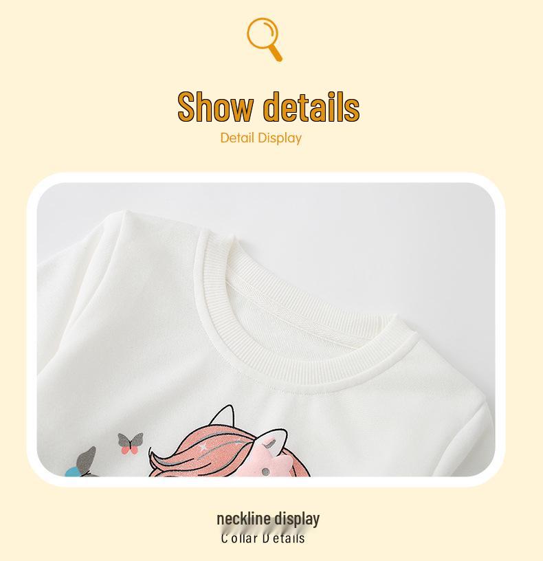 Toddler & Kids' Cute Unicorn Print Crew Neck Sweatshirt - Autumn/Winter 2026 Fashion