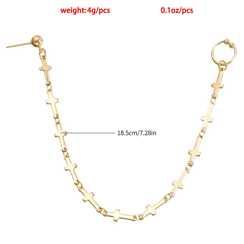 Ethnic style cross single-layer non-punching nose studs nose accessories sweet and cool stud earrings punctured nose rings
