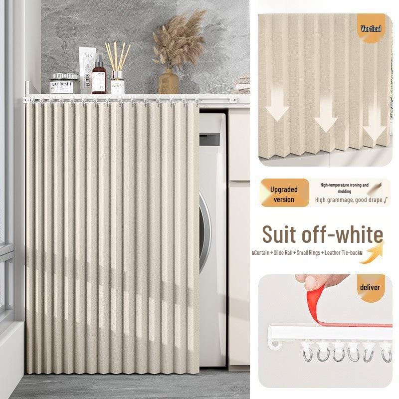 Waterproof Folding Washing Machine Cover with Heat Insulation and Dustproof Sunshade for Balcony.