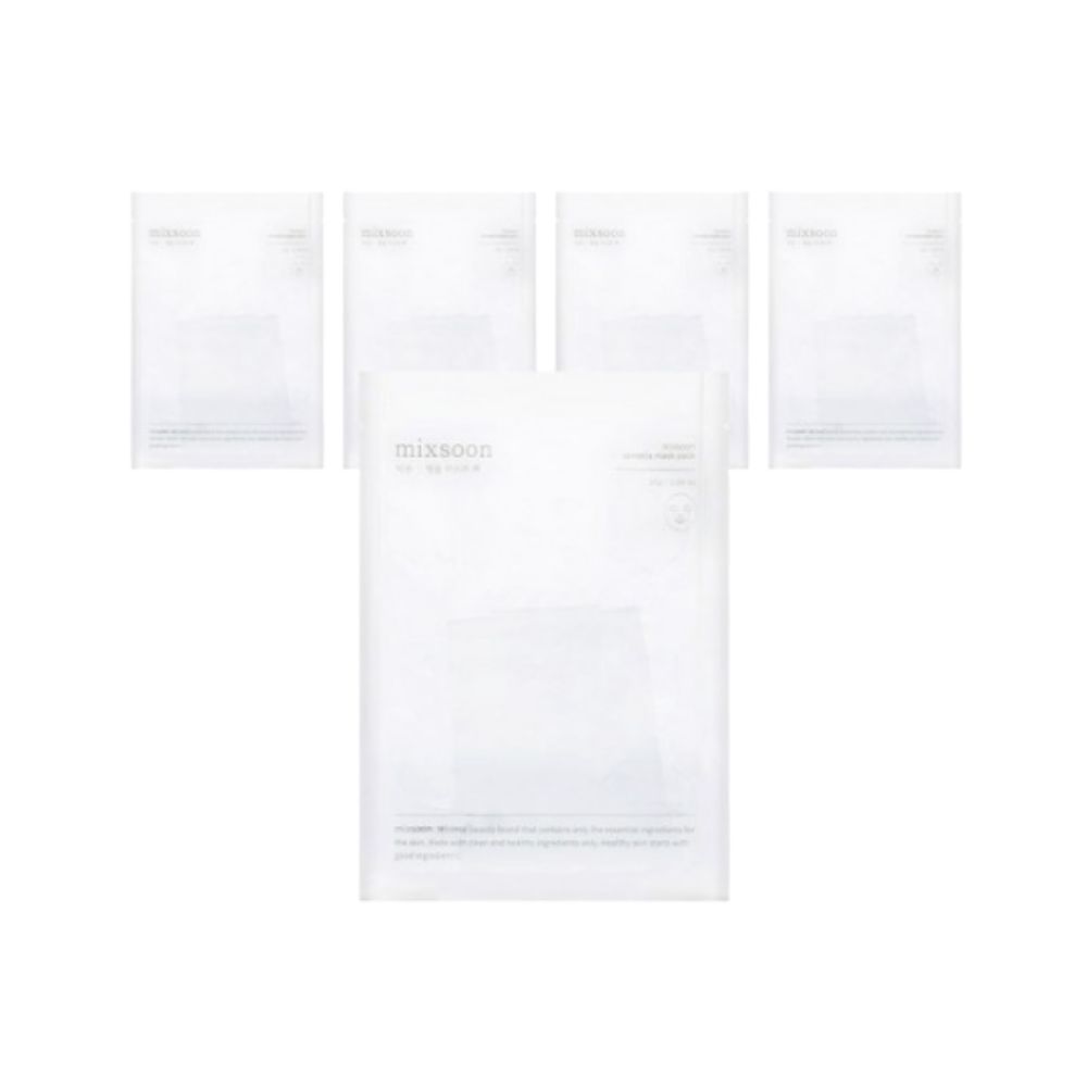 mixsoon Centella Asiatica Sheet Mask Soothing & Hydrating Facial Mask Pack (5 Sheets)
