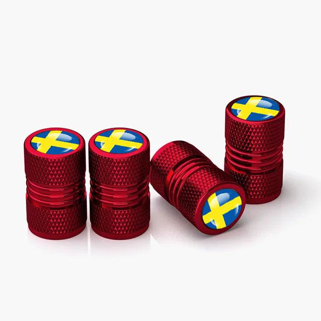 4Pcs Tyre Valve Cover Metal Car Tire Wheel Stem Air Valve Cap for Volvo XC40 XC60 XC90 C30 C70 S60 V50 V60 V70 Auto Accessoories
