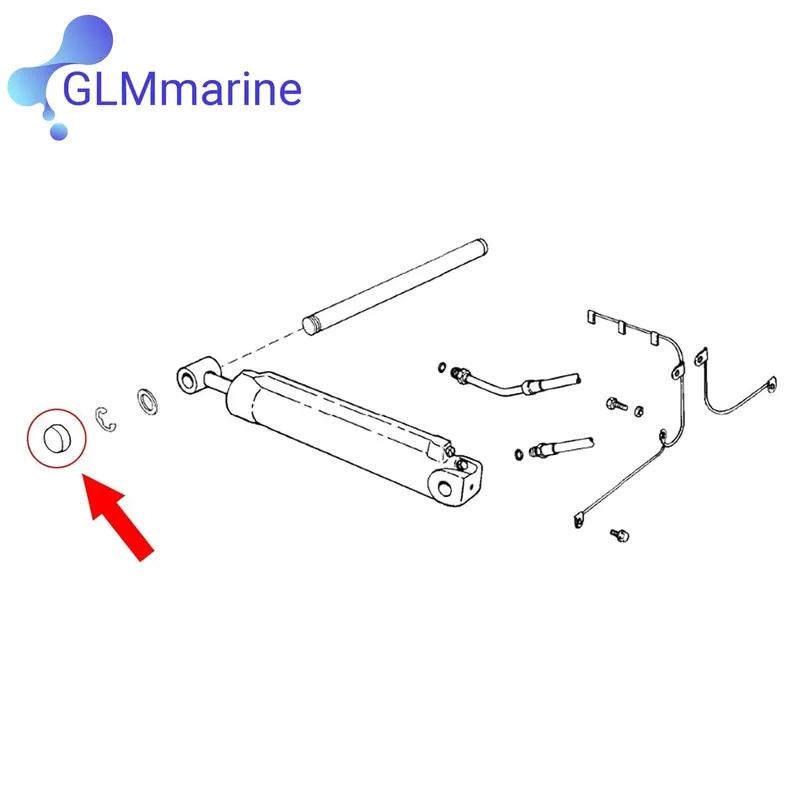 2 Pcs New Trim Tilt Cylinder Pivot Pin End Cap 03857522 for Volvo Penta OMC Cobra Part Number 3857522