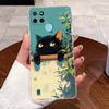 Casing For Realme C21Y C25Y C21 Case Aesthetic Fashion Cute Cat Transparent Silicone Soft TPU Back Cover RMX3261 RMX3265 RMX3201
