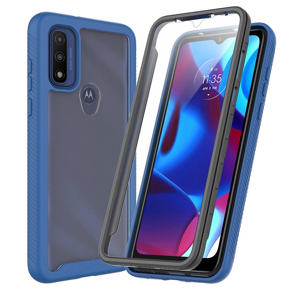 

for Moto G Pure Case Shockproof Clear PC Phone Case, Built-in Screen Protector TPU Bumper Rugged Defender Cover for Moto G Pure PC and TPU&Case & Screen Protector