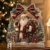 Seasonal Home Table Decorations Christmas Faux Diamond Painting Tabletop Ornaments, Beginner-Friendly DIY Acrylic Rhinestone Art Xmas Party