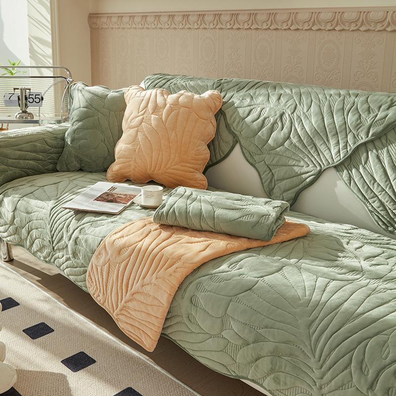 Winter Sofa Cushion Winter Plush Thickened New Non-Slip Cushion Wholesale Sofa Cover Cover Cloth