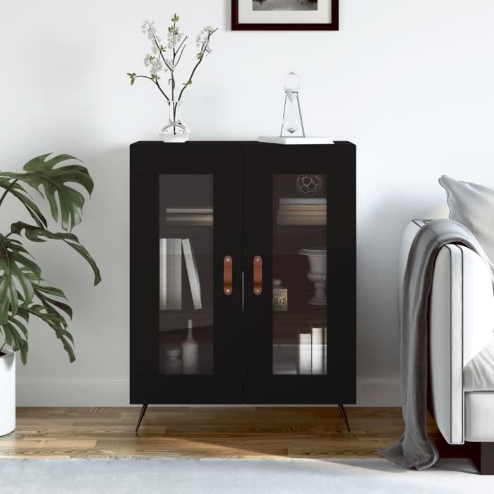 VidaXL Buffet noir 69,5x34x90 cm bois d'ingénierie 827757