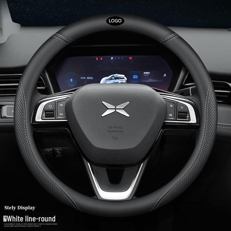 Originální kožený potah volantu Xiaopeng G6 z Nappa kůže pro modely P7, P5, G9, G3 – Ultratenký, nevyžaduje šití