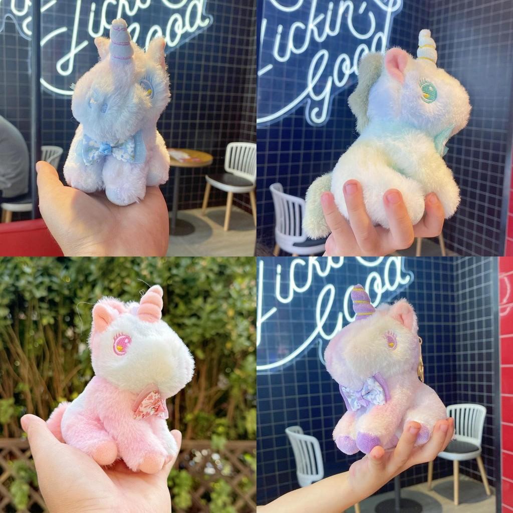 Unicorn Plush Keychain With Bow Decoration And Bright Colors For Kids And Collectors