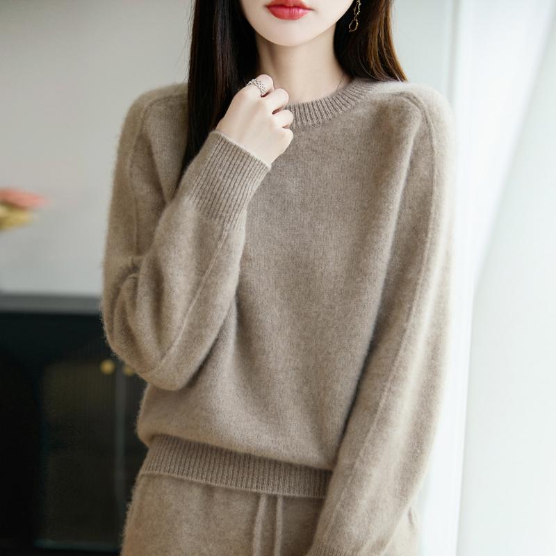 Women Sweater 100% Wool MODERN NEW SAGA O-neck Knit Pullover Thick Winter Jumpers Female Knit Tops