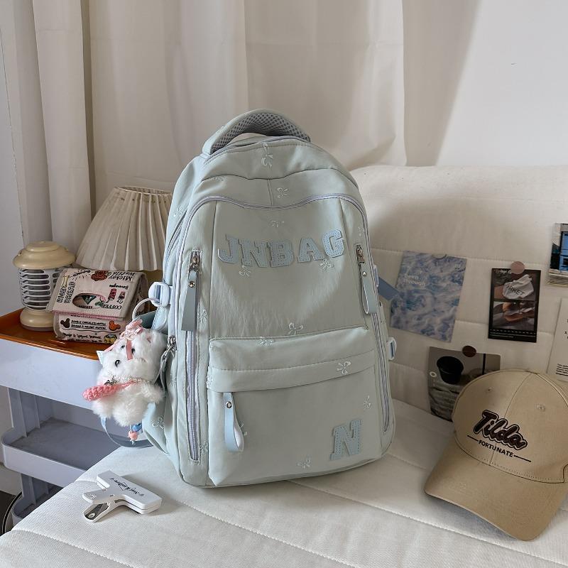 Fashion Korean version backpack large capacity letter trendy cool versatile casual backpack Harajuku junior high school college student schoolbag
