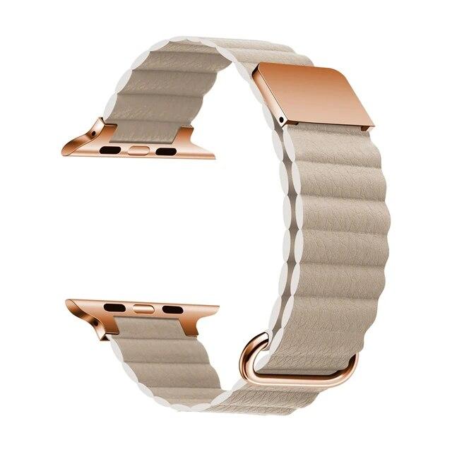 Geeignet für Apple Watch 8 Armband Apple Watch se/ultra/7. Generation iwatch6 Lederarmband magnetische Anziehungskraft Kreativität
