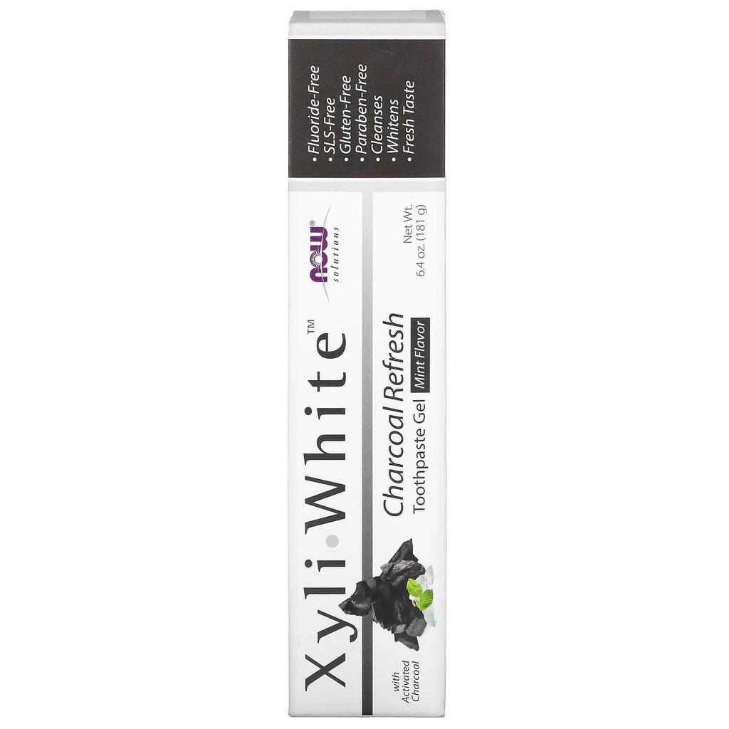 Solutions, Xyliwhite, Charcoal Refresh, Toothpaste (Gel Type), Mint, 181G(6.4Oz)